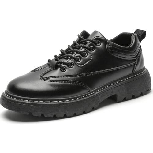 Brand Men Casual Shoes Black Leather Men Flats Soft Oxford Shoes Top Quality Outdoor Work Shoes Men Walking Sneakers
