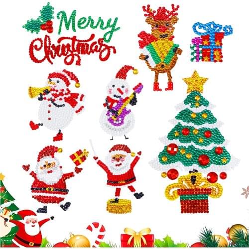 5D Diamond Painting Stickers Kits DIY Christmas Diamond Painting Kits Diamond Art Stickers for Kids Paint by Numbers Diamonds