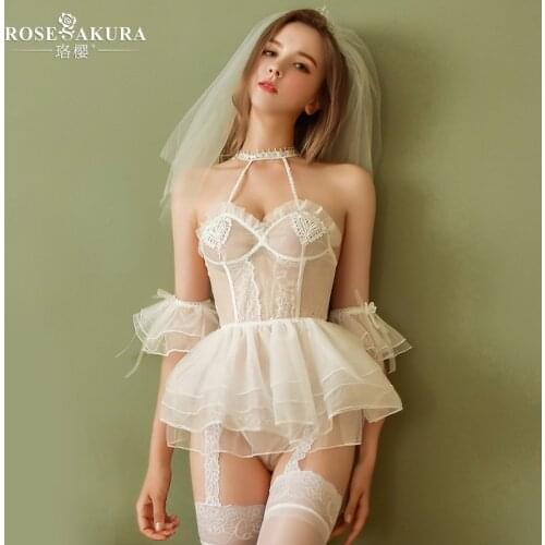 Sexy Lingerie Women Night Dress Gauze Temptation Bride Honeymoon Nightgown Embroidery Ultra Short Sleepwear Nightgowns Women