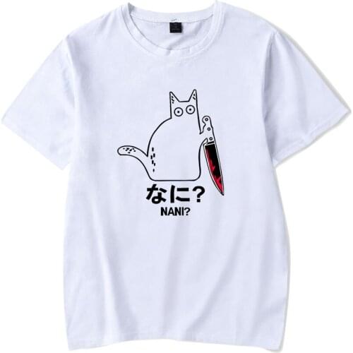 2020 New Women Clothing Baka Rabbit Print Harajuku T Shirt Summer Short Sleeve Unisex Tee Tops Japanese Funny Anime T-shirt