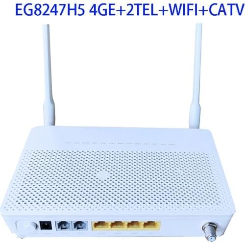 New HW ONU EG8247H5 RF 4GE+2TEL+WIFI 2.4g +CATV 5db Antenna GPON EPON XPON English interface,Customized logo EG8143A5 HG8247H5