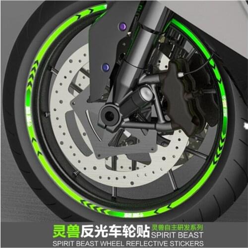 Motorcycle Tyre Paste Reflective Stickers Motorbike Reflective Motocross Wheels 10/12/18 inch Wheels Stickers