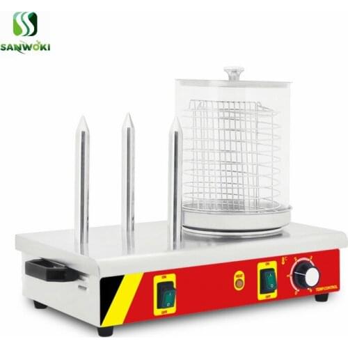 Steaming heating Hot dog warmer machine Three sausage warmers 220v Commercial Hot Grilled Hot Dog Sausage Machine