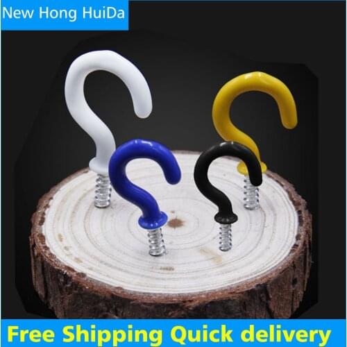 Plastic covered Hook Self tapping Mark Cup Kitchen Hanger Hangers Open Question Mark Hook 1/2 5/8 3/4 7/8 1 1-1/4 1-1/2 2