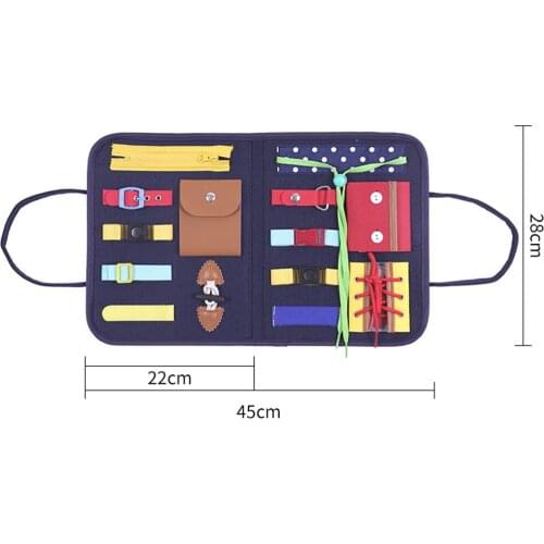 Folding Felt Cloth Busy Board Motor Skills Educational Learning Toys Gift