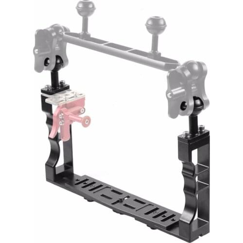 Handle Aluminium Alloy Tray Stabilizer Rig for Underwater Camera Housing Case Diving Tray Mount for GoPro DSLR Camere Smartphone