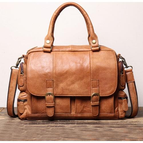 Genuine leather Bag Mens Bags crossbody bag for male Shoulder messenger bag men leather Briefcase bag Flap big capacity Bags