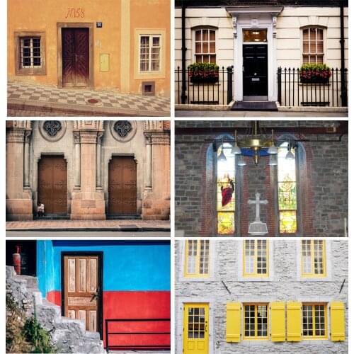 SHENGYONGBAO Vinyl Custom Photography Backdrops Prop Classical Wooden doors Theme Photography Background GD20518 -05