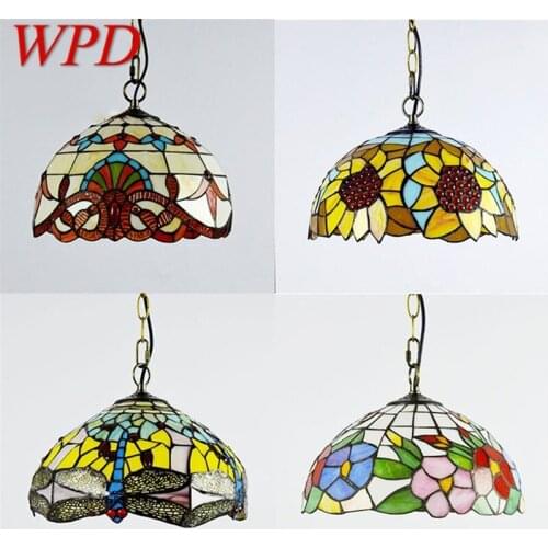 WPD Tiffany Pendant Light LED Lamp Modern Creative Fixtures For Home Dining Room Decoration