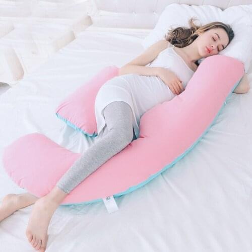 100% Cotton Hollow Fiber Full Body Maternity Pregnancy Sleeping Pillow for Sciatica Back Pain Relief Cervical Neck Bed Pillows