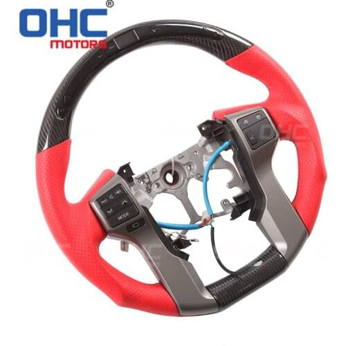 100% Real Carbon Fiber LED Display Steering Wheel compatible for Prado Tundra 4Runner