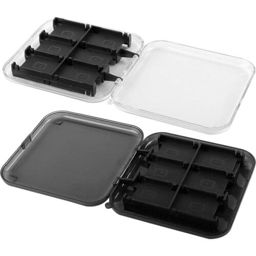 12-bit Game Card Box Large Capacity Sturdy Shell Cards Storage PC Game Card Case With A Lanyard Game Accessories