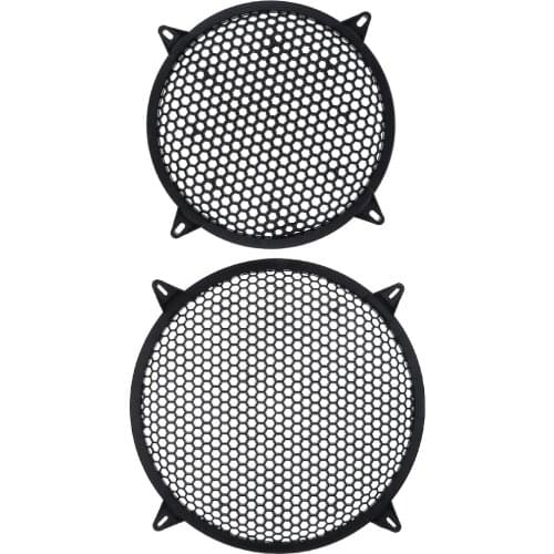 2 Pieces Car Plastic Speaker Subwoofer Amplifier Cover Grill Mesh 10 Inch+12inch