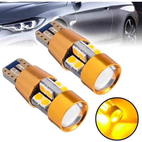 2pcs T10 LED Bulb 168 194 2825 W5W Amber 19LED 12V Car Parking Light Backup Position Clearance Signal Lights
