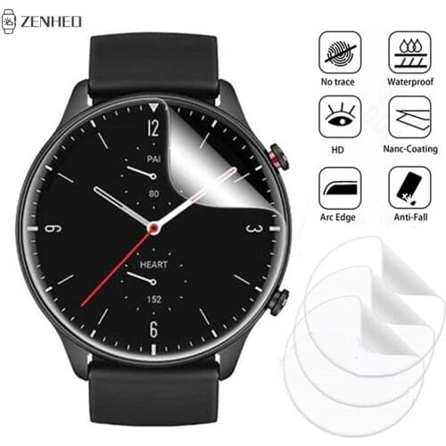 3Pcs Soft Hydrogel Protective Film For Xiaomi Huami Amazfit GTR2 GTR 2 Screen Protector Film
