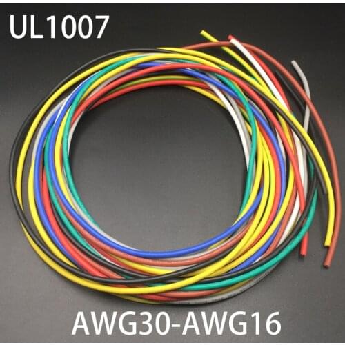 30AWG 1.1mm OD 28AWG 1.2mm OD UL1007 300V 80C Wrapping Tinned Copper Silicone Rubber Stranded Braid Electrical Wire Cable Cord
