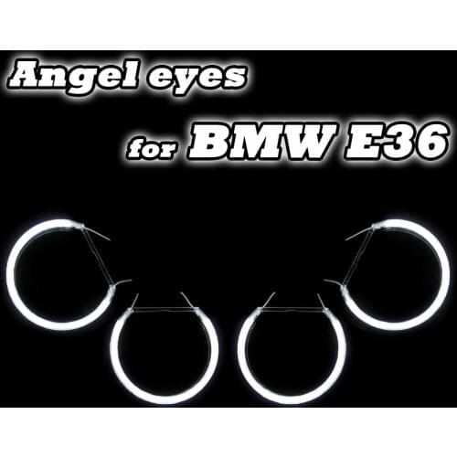 4*131mm CCFL Marker Angel Eyes DRL Halo Rings Kit For BMW 3 Series E36 E38 E39 E46-Projector Head Lamp White