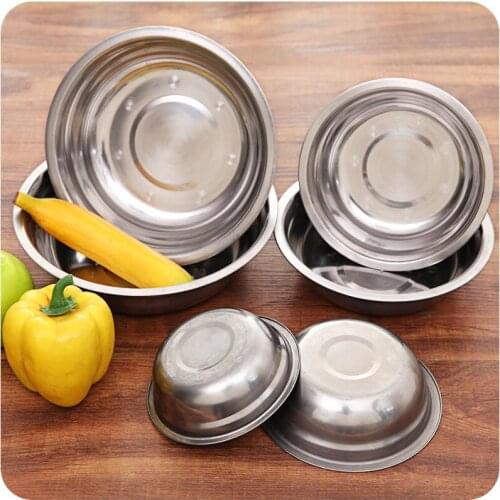 6pcs/set Creative stainless Soup Basin Kitchen Cutlery Baby Kids Stainless Rice Bowls