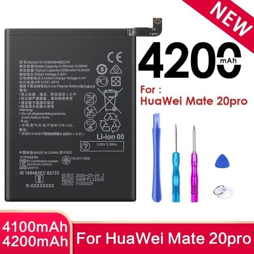 HB486486ECW Battery For Huawei Mate 20Pro Mate20 Pro Mobile Phone Batteries Replacement Bateria 4200mAh High Capacity Free Tools