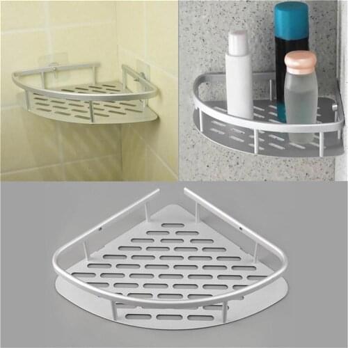 Alumimum Triangle Basket Corner Storage Rack Aluminium Plate Bathroom Storage Shelf Bathroom Tripod Pendant