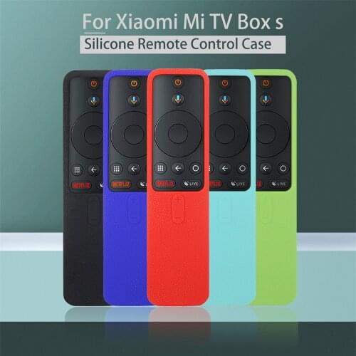 Covers for Xiaomi Mi TV Box s Bluetooth Wifi Smart Remote Control Case Silicone Shockproof Protective Skin-Friendly