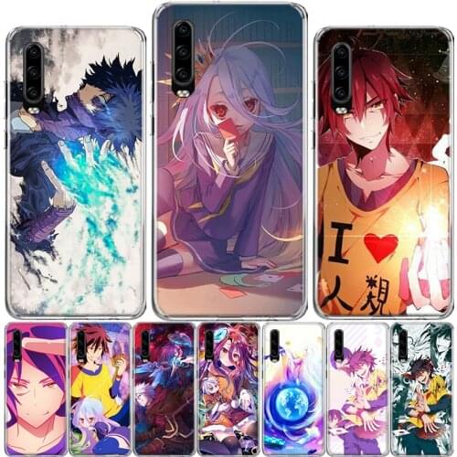 Anime No Game No Life Phone Case For Huawei P40 P30 P20 P10 Mate 10 20 30 Lite Pro P Smart Z Plus 2019 Cover Shell Coque