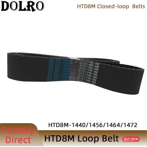 HTD 8M synchronous belt C=1440/1456/1464/1472width 15/20/25/30/40/50mm Teeth 180 182 183 184 HTD8M Timing Belt1440-8M 1456-8M
