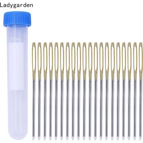 100PCS 7/6/5.3cm 3 Sizes Large Leather Hand Sewing Needles Gold Eye Needle Embroidery Tapestry Home Wool DIY Sewing Needle Pins
