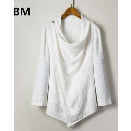 Chinese wind robes loose cotton and linen tops retro Chinese style Hanfu trousers linen windbreaker jacket