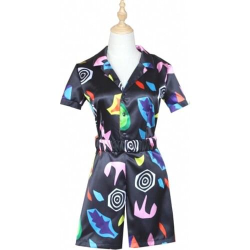 Cosplay Stranger Things Season 3 11 Romper Suit Shirt and Shorts Suit Dress Halloween Carnival Party Women Summer Suit Unisex