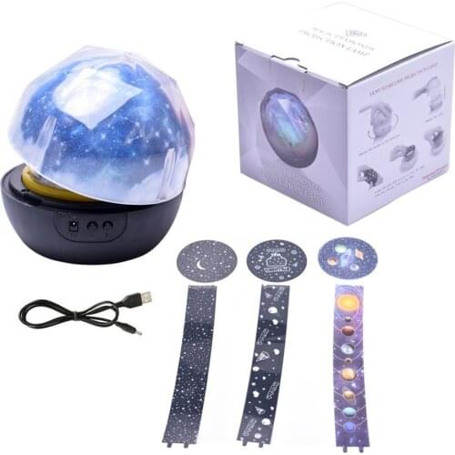 New Starry Sky Projection Lamp Full Color Constellation Projection Lamp LED Intelligent Dimming Night Light Projector