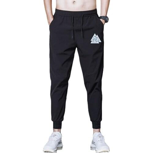 Vikings print Lightweight summer mens thin breathable sports pants mens cycling boys jogging sports pants mens jogging casual