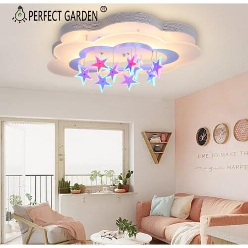 Hot Sales Kid Led Ceiling Lights For Bedroom living room Modern Chandelier lights Remote APP Smart Room Light indoor light