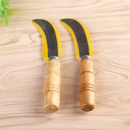 Yiwu department store wholesale special sale of high-quality wooden handle pineapple fruit machete melon peeling knife