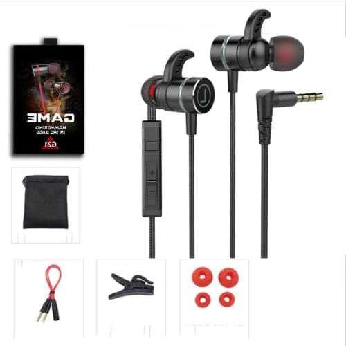 Magnetic G21 In-ear Earphone With Microphone Wired Gaming Headset Stereo Bass Earbuds Computer Earphone For Phone Sport