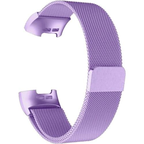 Multicolor Metal Ring Strip for Fitbit Charge 3 Milan Straps for Charge 3 Milanese Magnetic Metal Ring Strip