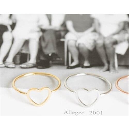 Fashion brand Love Heart Deisgner Finger Rings color