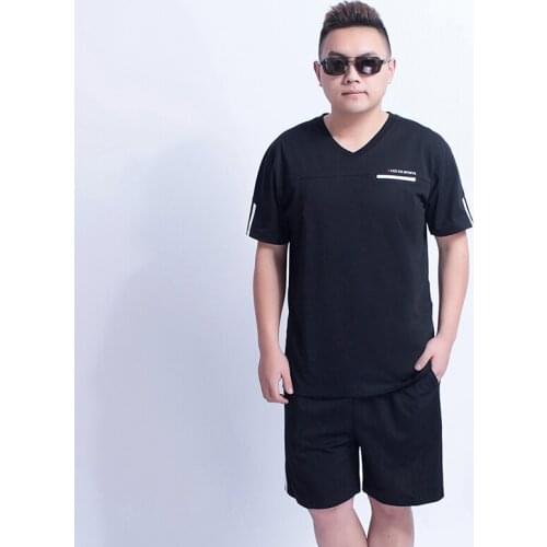 2020 plus big size 8XL 7XL 6XL 5XL 4XL Men Suit Summer Style Short Sleeve T-shirt & Short Causal Male set Tracksuit Man t Shir