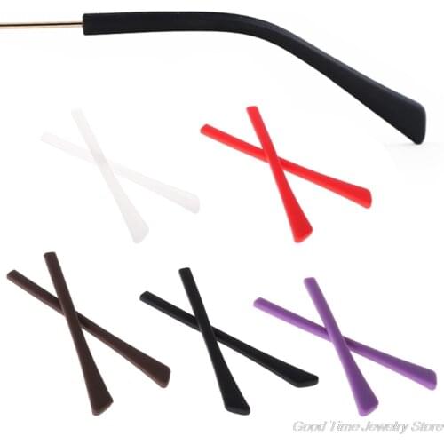 Soft Silicone Anti Slip Eyeglasses Glasses Temple Tips Accessories Square Hole F19 21 Dropshipping
