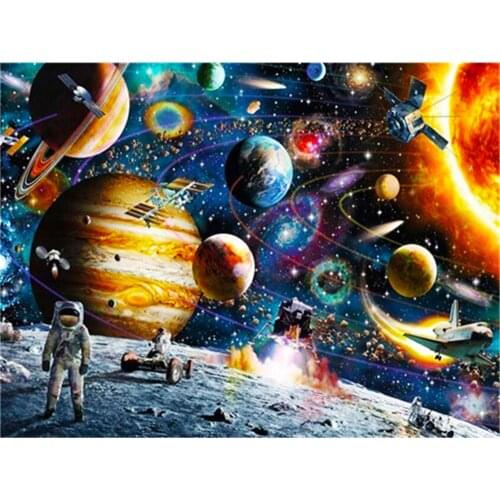 Universe Space Landscape DIY Embroidery Cross Stitch 11CT Kits Needlework Craft Set Cotton Thread Printed Canvas Home Sell