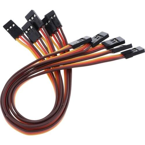 Pack of 5 Male to Male Servo Motor Extension Wires Connect Metal 3