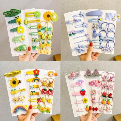 2021 Cute Cartoon Clips Set Gift For Children Girls Kids Hairpins Hair Clip Accessories Barrettes Hairclip Ornaments Headdress