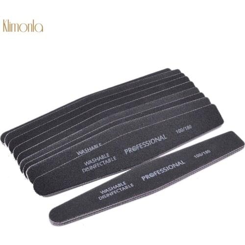 New 25pcs/lot Nail File Buffing Polish 100/180 Grits Black Nail Sanding Buffer Blocks Pedicure Manicure Nail Beauty Tools