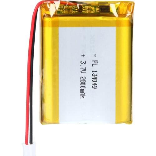 Mejuew 3.7V 2800mAh 134049 Rechargeable Lipo Battery with JST Connector