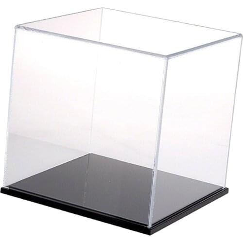 7''x7''x7'' Transparent Acrylic Display Box Case Dustproof Tray Protective Cube For Blocks Toy