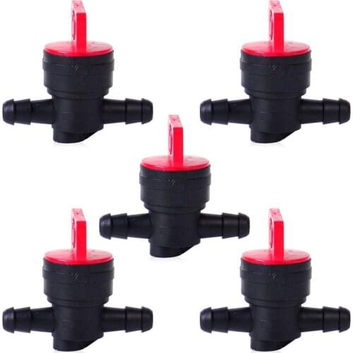 5Pcs InLine Straight Fuel Gas Small Engine Valve Tools Cut-Off/Shut-Off 1/4"Gas Fuel Cut Shut Off Valve For Briggs&Stratton New
