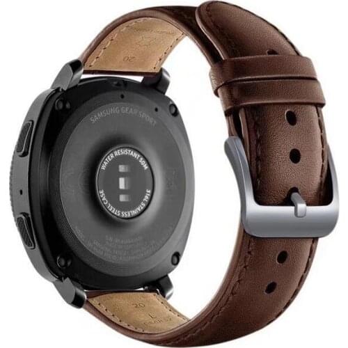 22mm Watchband for Samsung Galaxy Gear S3 Galaxy Watch 46mm Genuine Leather Loop for Huami Amazfit Huawei Watch 2 gt Ticwatch 1