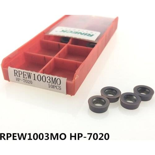 RPEW1003MO HP-7020 10pcs/set milling carbide inserts for indexable end milling cutter CNC machine