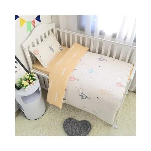 With filling! Baby Bedding Sets Bed Safety Baby Bed Sheet Thickening Unpick And Wash,Duvet/Sheet/Pillow