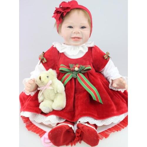 Silicone Reborn Baby Dolls Sleeping Babies Christmas Kids Gifts Toys Girls Brinquedos Princess Birthday Dolls Baby Shower Toys